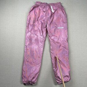 My Mum Made It Pants Womens Sm Parachute Shiny Pink Mesh Lined Hip Hop Dance